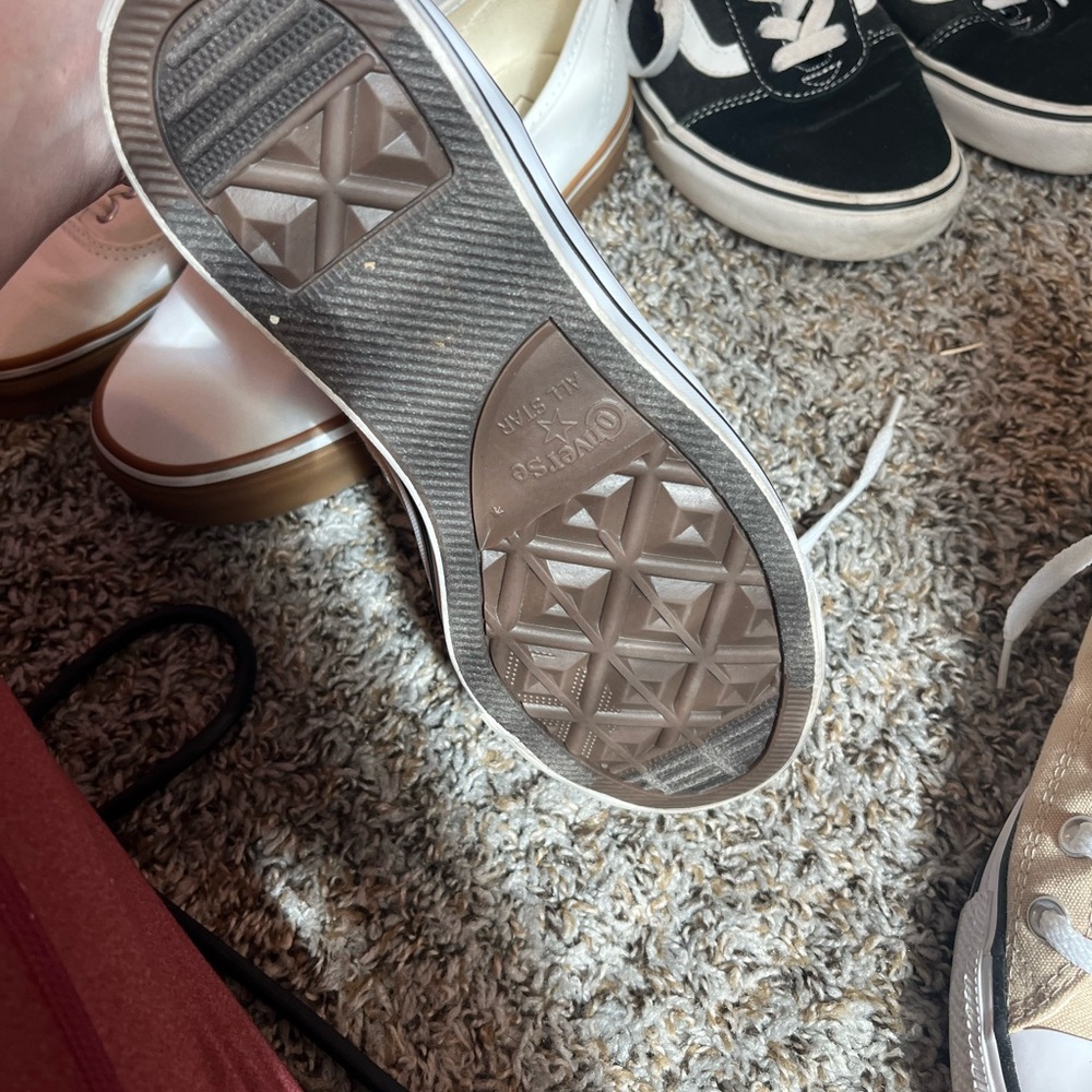 Converse Tan Canvas High-Tops - Picture 4 of 5
